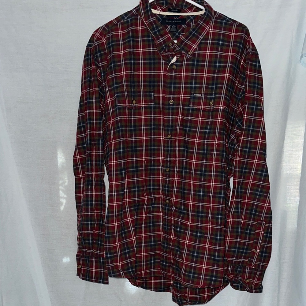 Men's Red Plaid Shirt